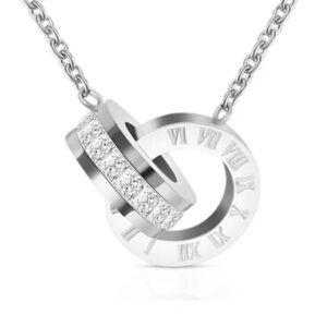 111. NEW Necklace  Roman Numerals Pendant  316 L Stainless Steel Jewelry silver